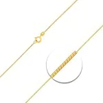 Goldkette als Schlangenkette diamantiert in Gelbgold 585 / 14K, 42 cm lang, 0,8 mm breit, Gewicht ca. 2.8 g.