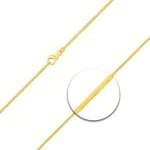 Goldkette als Schlangenkette diamantiert in Gelbgold 585 / 14K, 75 cm lang, 1 mm breit, Gewicht ca. 8.7 g.