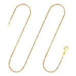 Goldkette als Singapurkette in Gelbgold 585 / 14K, 45 cm lang, 1,4 mm Breit, Gewicht ca. 1.6 g.