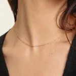 Goldkette als Singapurkette in Gelbgold 585 / 14K, 34 cm lang, 1,4 mm breit, Gewicht ca. 1.3 g.