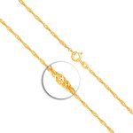 Goldkette als Singapurkette in Gelbgold 333 / 8K, 40 cm lang, 1,8 mm breit, Gewicht ca. 2 g.