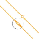 Goldkette als Singapurkette in Gelbgold 333 / 8 Karat, 80 cm lang, 1.8 mm breit, Gewicht ca. 3.9