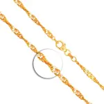 Armband als Singapurkette in Gelbgold 585 / 14 K, 18,5 cm lang, 2,9mm breit, Gewicht ca. 2.9 g.