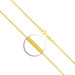 Goldkette als Tondakette in Gelbgold 750 / 18K, 45 cm lang, 1,2 mm breit, Gewicht ca. 7 g.