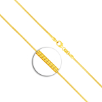 Goldkette als Tondakette in Gelbgold 333 / 8K, 38 cm lang, 1,2 mm breit, Gewicht ca. 4.3 g.