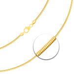 Goldkette als Tondakette in Gelbgold 750 / 18K, 45 cm lang, 1,5 mm breit, Gewicht ca. 12 g.