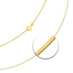 Goldkette als Tondakette in Gelbgold 585 / 14K, 42 cm lang, 0,8 mm breit, Gewicht ca. 2.7 g.