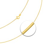 Goldkette als Tondakette in Gelbgold 585 / 14K, 60 cm lang, 0,8 mm breit, Gewicht ca. 3.8 g.
