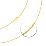 Goldkette als Tondakette diamantiert in Gelbgold 585 / 14K, 34 cm lang, 1,1 mm breit, Gewicht ca. 2.6 g.