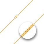 Goldkette als Venezianerkette in Gelbgold 585 / 14K, 60 cm lang, 1,2 mm breit, Gewicht ca. 6.1 g.
