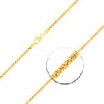 Goldkette als Venezianerkette rund geschlagen in Gelbgold 585 / 14K, 42 cm lang, 2 mm breit, Gewicht ca. 9.7 g.