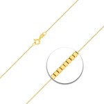 Goldkette als Venezianerkette in Gelbgold 375 / 9K, 38 cm lang, 0,7 mm breit, Gewicht ca. 1.3 g.