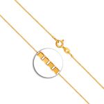 Goldkette als Venezianerkette in Gelbgold 585 / 14K, 38 cm lang, 0,8 mm breit, Gewicht ca. 1.9 g.