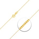 Goldkette als Venezianerkette in Gelbgold 333 / 8K, 50 cm lang, 0,9 mm breit, Gewicht ca. 2.6 g.