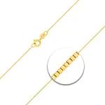 Goldkette als Venezianerkette in Gelbgold 375 / 9K, 42 cm lang, 0,9 mm breit, Gewicht ca. 2.2 g.