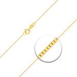 Goldkette als Venezianerkette in Gelbgold 585 / 14K, 40 cm lang, 0,9 mm breit, Gewicht ca. 2.6 g.