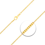 Goldkette als Venezianerkette in Gelbgold 375 / 9 Karat, 50 cm lang, 1.8 mm breit, Gewicht ca. 9,7 g.