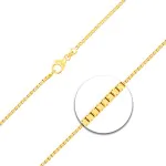Goldkette als Venezianerkette in Gelbgold 333 / 8K, 45 cm lang, 1,8 mm breit, Gewicht ca. 8.5 g.