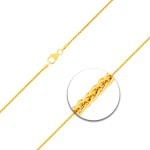 Goldkette als Zopfkette in Gelbgold 585 / 14K, 70 cm lang, 1,3 mm breit, Gewicht ca. 4.7 g.