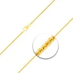 Goldkette als Zopfkette in Gelbgold 750 / 18K, 45 cm lang, 1,3 mm breit, Gewicht ca. 3.6 g.