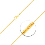 Goldkette als Zopfkette in Gelbgold 750 / 18K, 70 cm lang, 1,3 mm breit, Gewicht ca. 5.6 g.