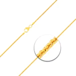 Goldkette als Zopfkette in Gelbgold 585 / 14 Karat, 75 cm lang, 1.3 mm breit, Gewicht ca. 5 g.