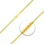 Goldkette als Zopfkette in Gelbgold 585 / 14K, 50 cm lang, 2,1 mm breit, Gewicht ca. 8.5 g.