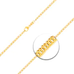 Armband als Zwillingspanzerkette in Gelbgold 333 / 8 Karat, 21 cm lang, 2.1 mm breit, Gewicht ca. 1.4