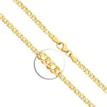 Goldkette als Zwillingspanzerkette in Gelbgold 333 / 8K, 50 cm lang, 2,9 mm breit, Gewicht ca. 4.9 g.