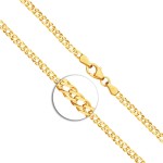 Goldkette als Zwillingspanzerkette in Gelbgold 333 / 8K, 42 cm lang, 2,9 mm breit, Gewicht ca. 4.1 g.