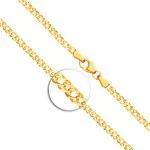 Goldkette als Zwillingspanzerkette in Gelbgold 333 / 8K, 65 cm lang, 2,9 mm breit, Gewicht ca. 6.3 g.