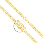 Goldkette als Zwillingspanzerkette in Gelbgold 585 / 14K, 45 cm lang, 3,9 mm Breit, Gewicht ca. 4.5 g.