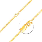 Goldkette als Dollarkette satiniert in Gelbgold 585 / 14 Karat, 42 cm lang, 3.7 mm breit, Gewicht ca. 17,8 g.