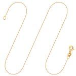 Goldkette als Ankerkette rund in Gelbgold 375 / 9K, 42 cm lang, 0,8 mm breit, Gewicht ca. 0.8 g.