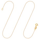 Goldkette als Ankerkette rund in Gelbgold 375 / 9K, 65 cm lang, 0,8 mm breit, Gewicht ca. 1.2 g.