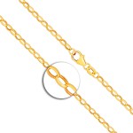 Goldkette als Erbskette in Gelbgold 375 / 9K, 80 cm lang, 2,5 mm breit, Gewicht ca. 6.6 g.
