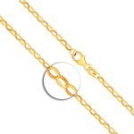 Goldkette als Erbskette in Gelbgold 375 / 9K, 40 cm lang, 2,5 mm breit, Gewicht ca. 3.3 g.