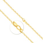 Goldkette als Erbskette in Gelbgold 375 / 9K, 36 cm lang, 2,4 mm breit, Gewicht ca. 3.2 g.