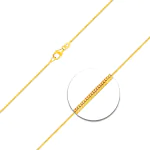 Goldkette als Schlangenkette in Gelbgold 585 / 14 Karat, 55 cm lang, 1.1 mm breit, Gewicht ca. 6,2 g.