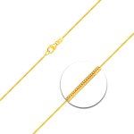 Goldkette als Schlangenkette in Gelbgold 375 / 9K, 45 cm lang, 1,1 mm breit, Gewicht ca. 4.2 g.