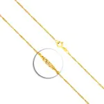 Goldkette als Singapurkette in Gelbgold 585 / 14K, 70 cm lang, 1,4 mm breit, Gewicht ca. 2.6 g.