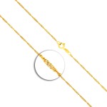Goldkette als Singapurkette in Gelbgold 375 / 9K, 60 cm lang, 1,4 mm breit, Gewicht ca. 2.1 g.