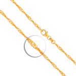 Singapurkette in Gelbgold 333 / 8K, 42 cm, 2,4 mm, Gewicht ca. 3,4 g