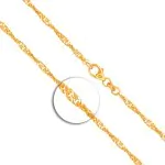 Goldkette als Singapurkette in Gelbgold 750 / 18 Karat, 55 cm lang, 2.4 mm breit, Gewicht ca. 6.2 g.
