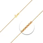 Goldkette als Venezianerkette rund geschlagen in Gelbgold 750 / 18K, 50 cm lang, 1,2 mm breit, Gewicht ca. 4.9 g.