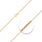 Goldkette als Venezianerkette rund geschlagen in Gelbgold 375 / 9K, 45 cm lang, 1,2 mm breit, Gewicht ca. 3.1 g.