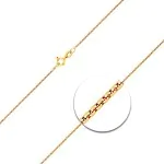 Goldkette als Venezianerkette rund geschlagen in Gelbgold 375 / 9K, 45 cm lang, 1,2 mm breit, Gewicht ca. 3.1 g.