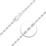 Goldkette als Ankerkette diamantiert in Weißgold 750 / 18K, 50 cm lang, 2,5 mm breit, Gewicht ca. 20.8 g.