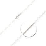 Goldkette als Ankerkette flach in Weißgold 585 / 14K, 80 cm lang, 0,8 mm breit, Gewicht ca. 2 g.