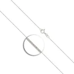 Goldkette als Ankerkette flach in Weißgold 585 / 14K, 40 cm lang, 0,8 mm breit, Gewicht ca. 1 g.
